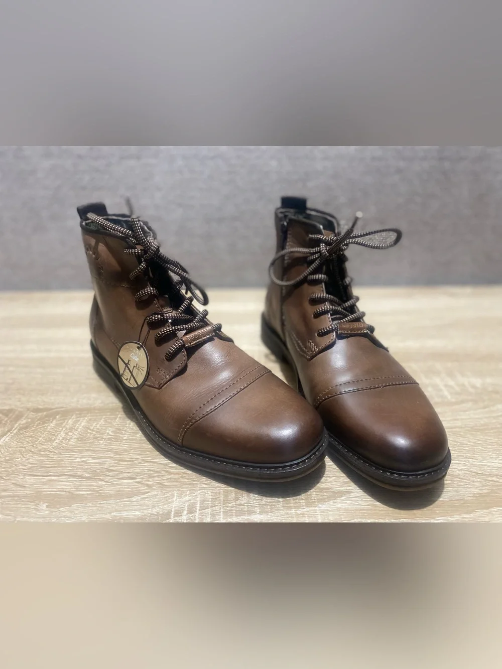 Bugatti Men's Brown Leather Chukka Lace-Up Boots